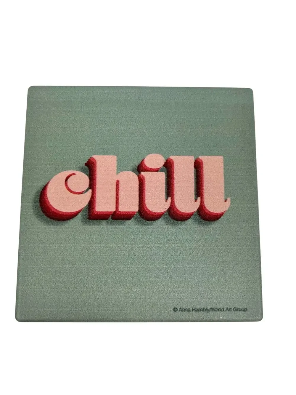 Thirstystone Chill Green and Pink Cork Bottom Coaster - NWT